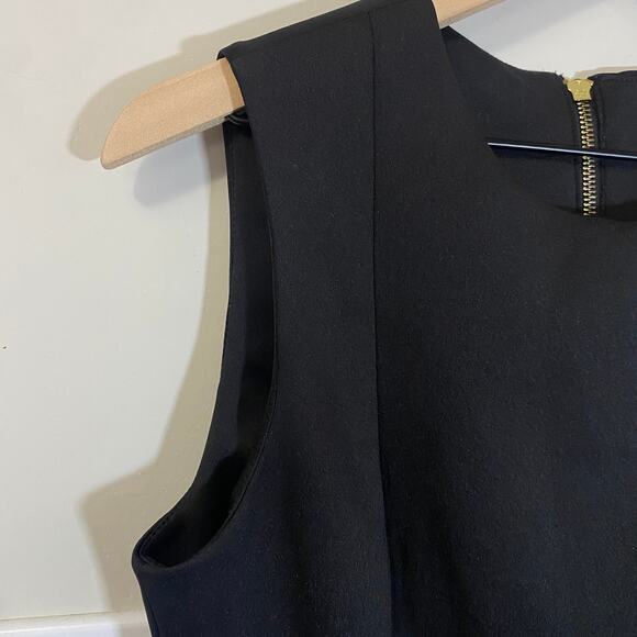 Calvin Klein Sleeveless Seam Front Scuba Crepe Crew Neck Sheath Dress Black Sz 8 - Picture 6 of 12